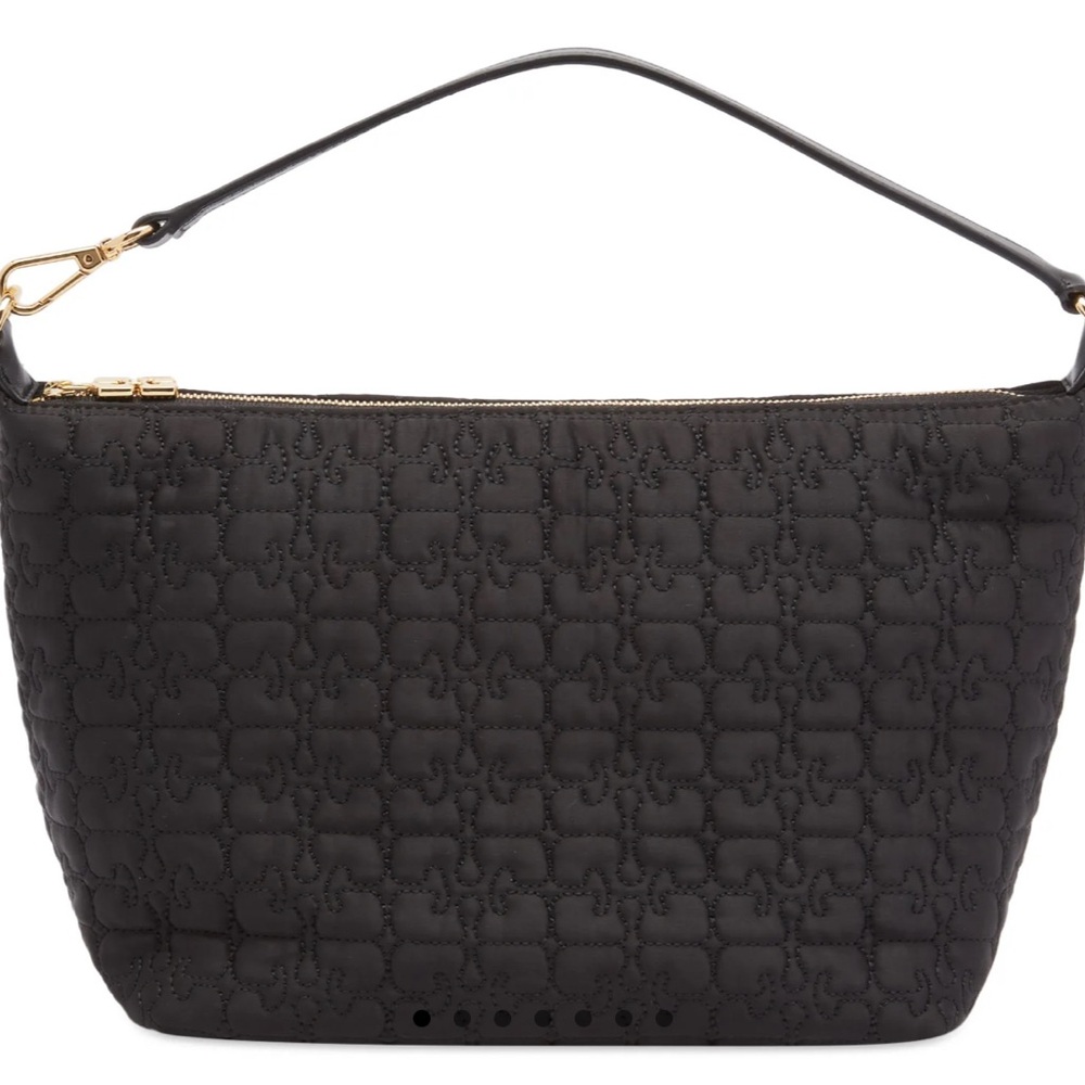 GANNI black medium satin butterfly pouch - Picture 2 of 9